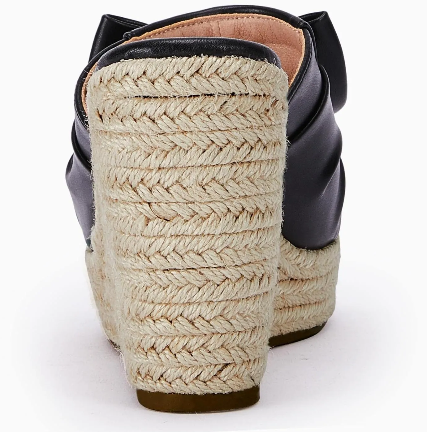 PiePieBuy Womens Platform Espadrilles Slip On Wedge Sandals Bow Tie Open Toe Slides Shoes