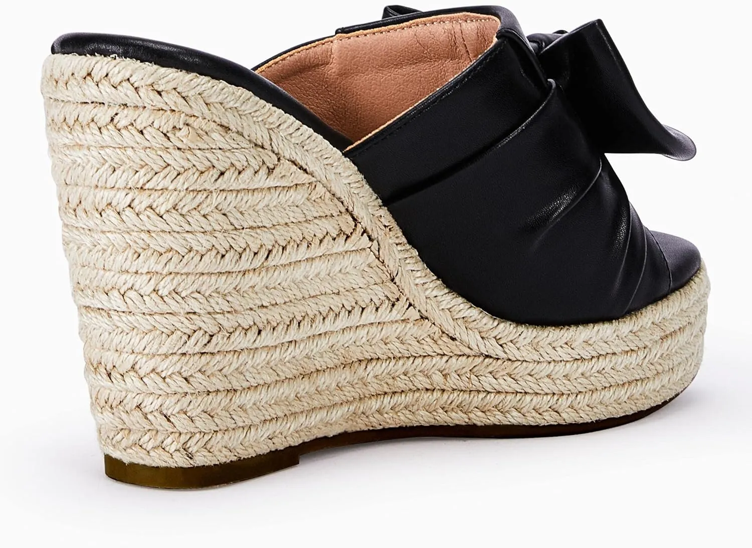 PiePieBuy Womens Platform Espadrilles Slip On Wedge Sandals Bow Tie Open Toe Slides Shoes