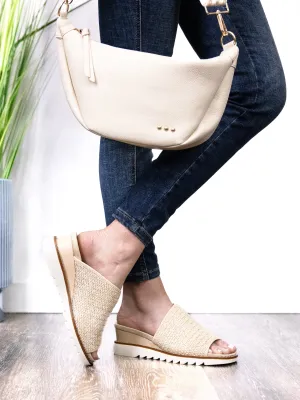 Pierre Dumas Expand Women's Raffia Woven Slide On Sandal