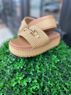 Platform Woven Horsebit Sandal
