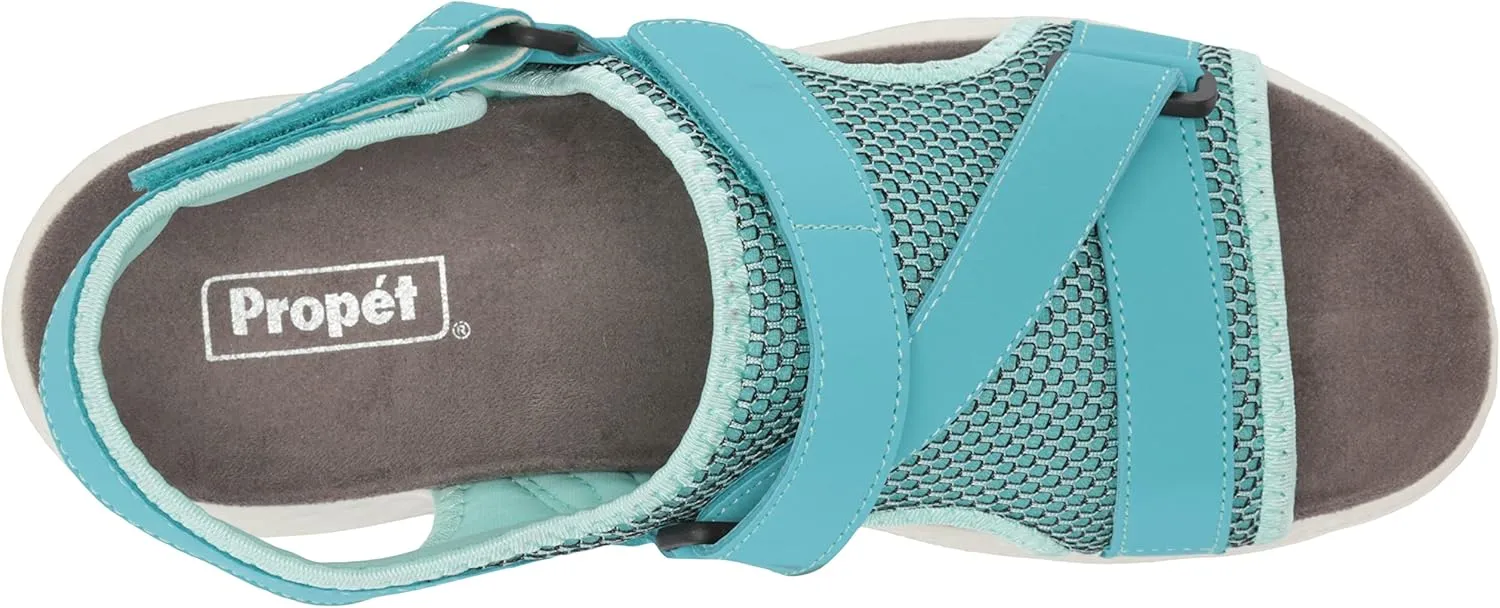 Propet Womens Travelactiv Sport Sling Back Strappy Casual Sandals Casual Low Heel 1-2" - Blue