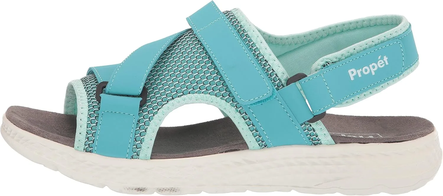 Propet Womens Travelactiv Sport Sling Back Strappy Casual Sandals Casual Low Heel 1-2" - Blue