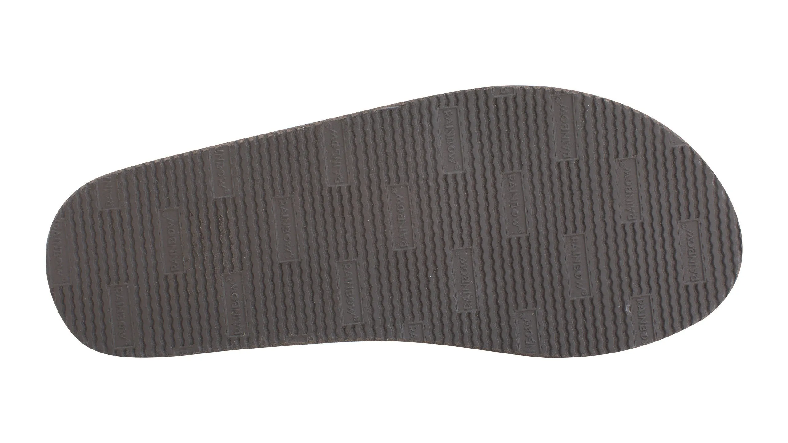 Rainbow Double Layer Leather Sandal-Dark Brown