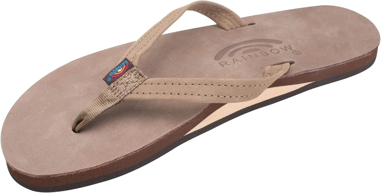 Rainbow Sandals Women's Single Layer Leather Sandal Narrow Strap