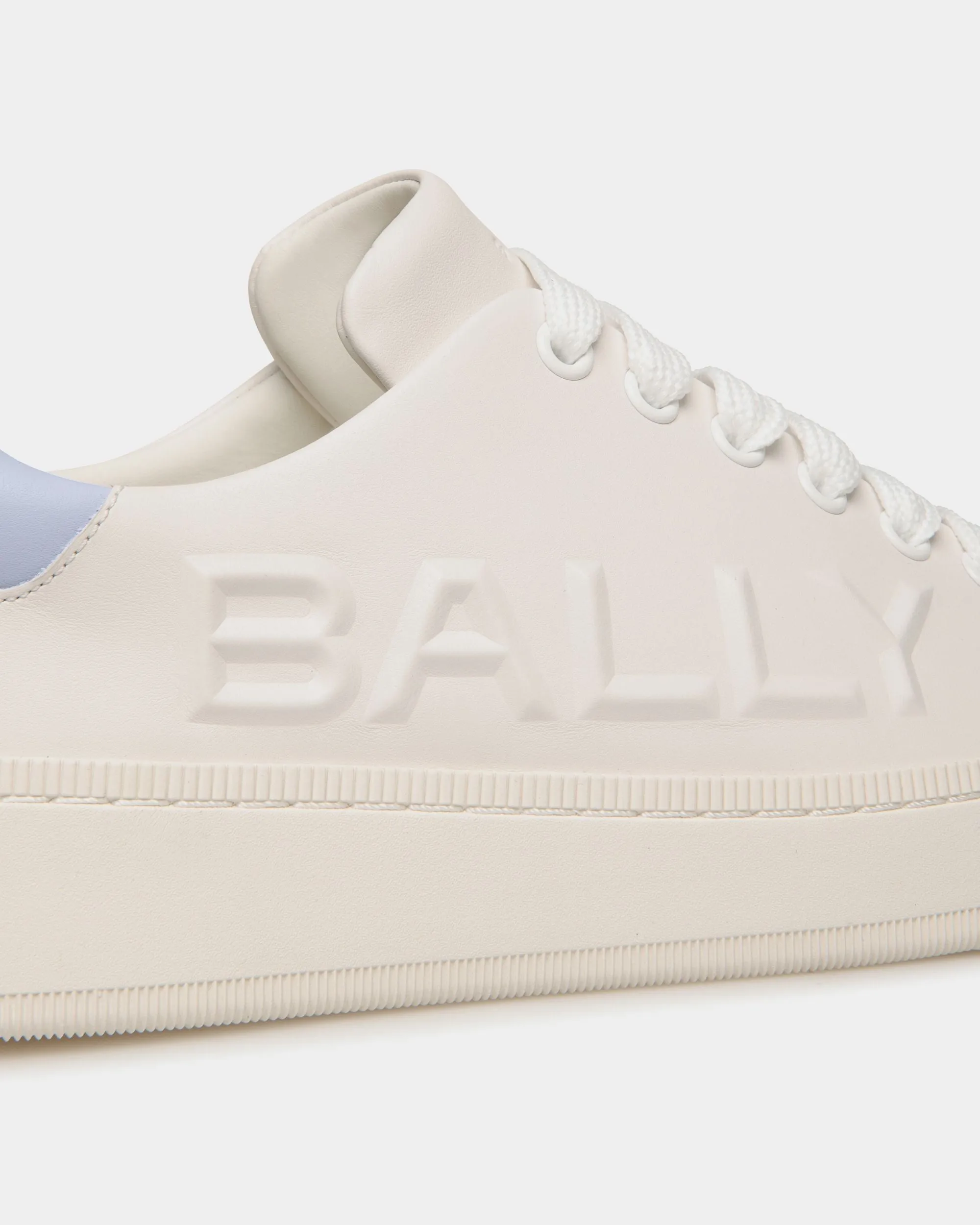 Raise Sneaker in White And Light Blue Leather