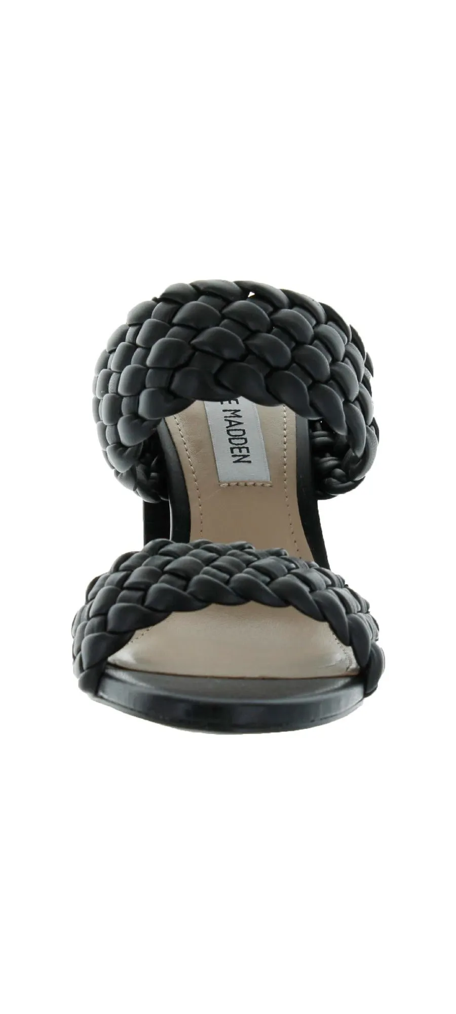 Sandals Black Steve Heeled Fashion Great deal Stacked Tielo Texture Slide Straps Madden Final clearance