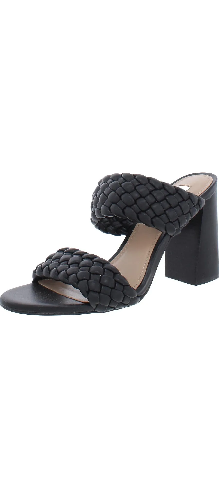 Sandals Black Steve Heeled Fashion Great deal Stacked Tielo Texture Slide Straps Madden Final clearance