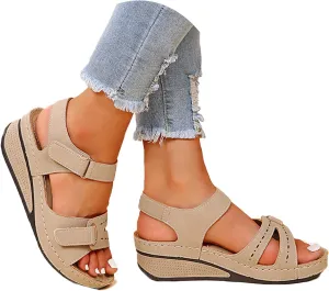 Sandals for Women 2024 Summer Waterproof Hiking Womens Sandals Comfortable Walking Outdoor Athletic Sandals