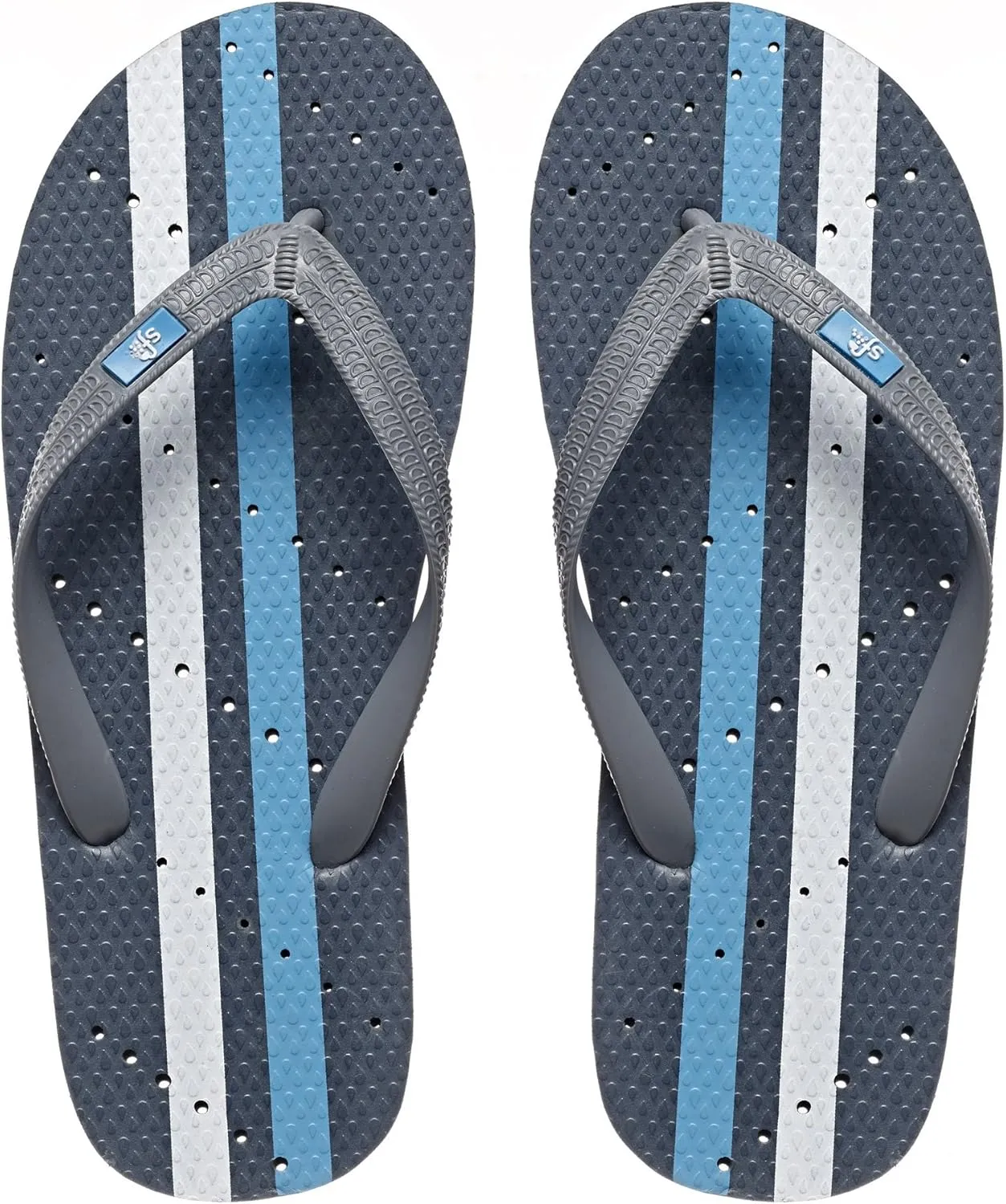 Showaflops Men's Casual, Fashion Sandal, Grey/Turquoise, 7-8