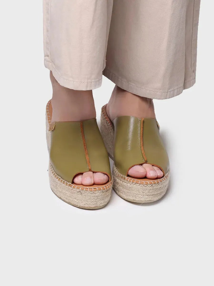 Slingback leather espadrilles - IVONNE