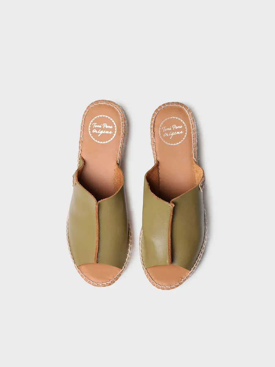 Slingback leather espadrilles - IVONNE