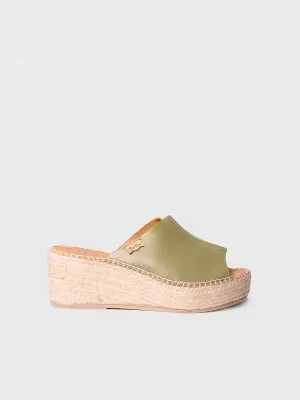 Slingback leather espadrilles - IVONNE