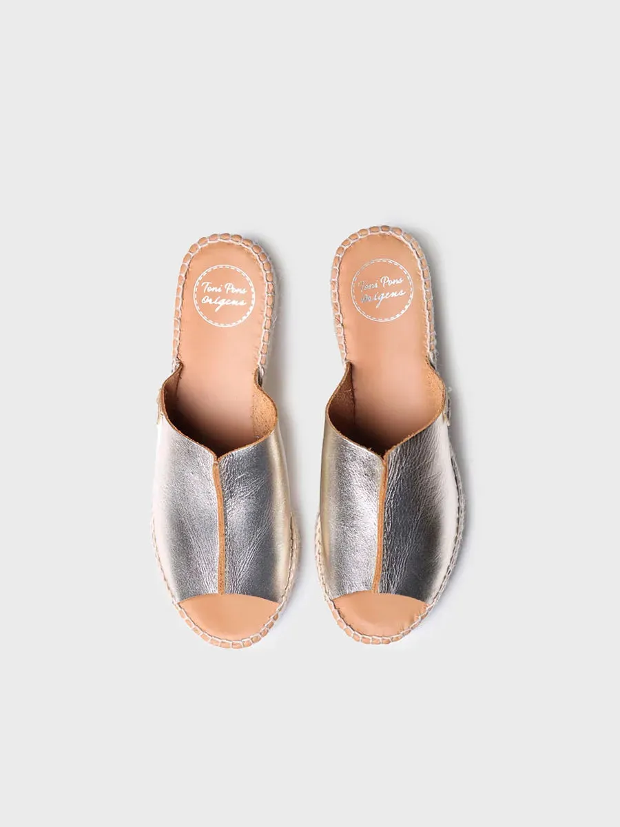Slingback leather espadrilles - IVONNE