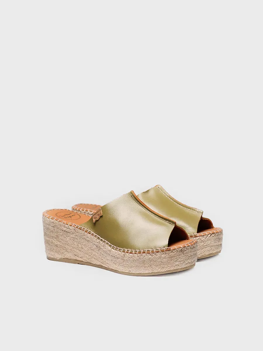 Slingback leather espadrilles - IVONNE