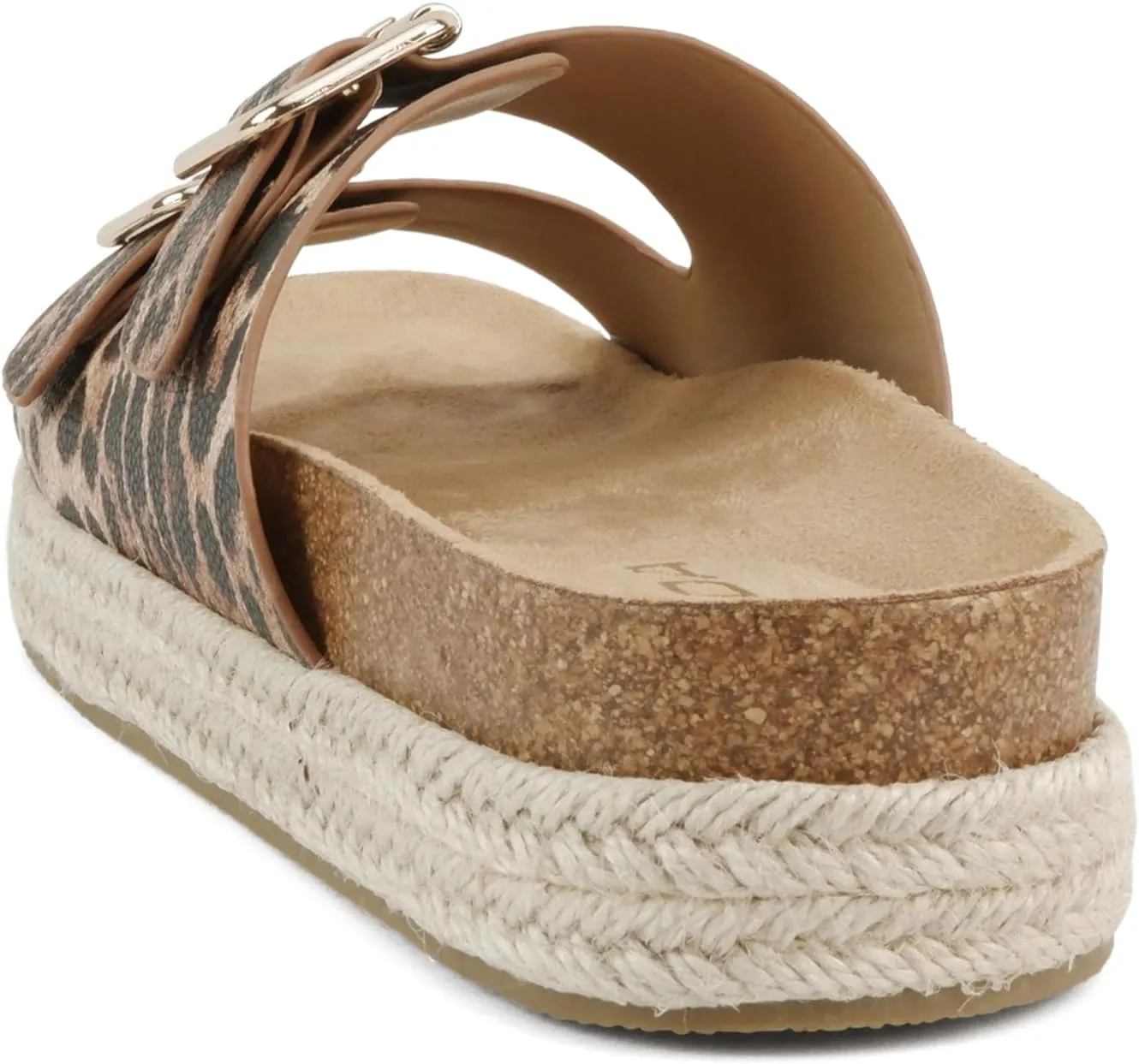 Soda “Marfa” ~ Women Open Toe Espadrille Flatform Sandals with Double Buckle Strap