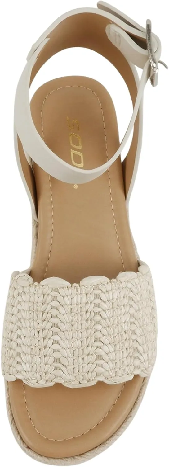 Soda Nico ~ Women Open Toe Single Raffia Band Espadrille Wedge Sandals