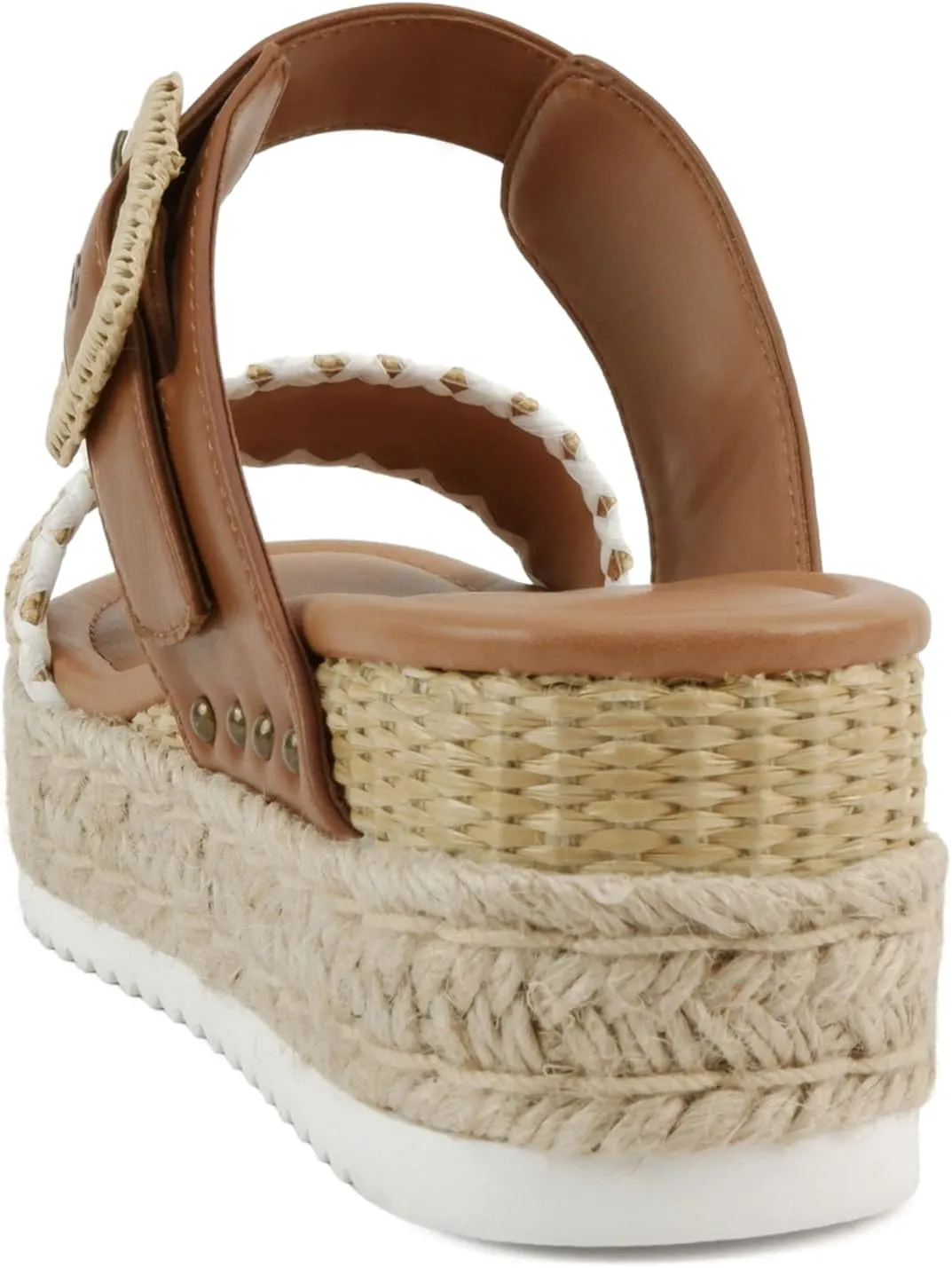 Soda “Sail” ~ Women Open Toe Double Band Espadrille Wedge Sandals