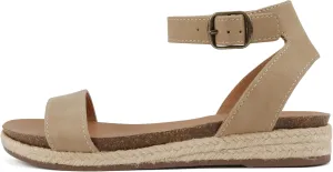 Soda Tacoma ~ Open Toe Single Bands Espadrille Jute Flat Casual Fashion Sandals with Buckle Ankle Strap