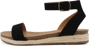 Soda Tacoma ~ Open Toe Single Bands Espadrille Jute Flat Casual Fashion Sandals with Buckle Ankle Strap