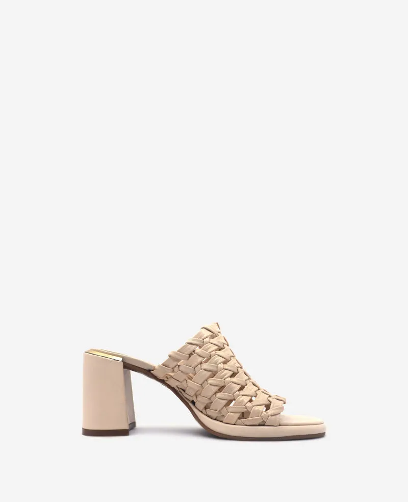 Solara Leather Woven Heel Sandal