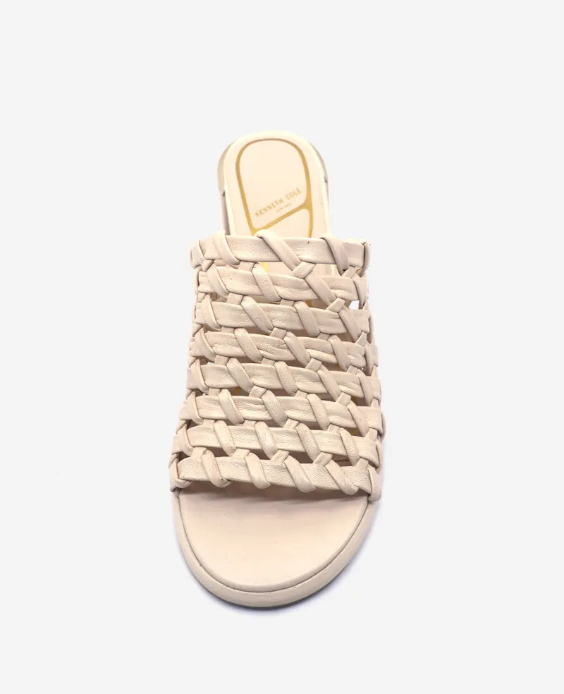 Solara Leather Woven Heel Sandal