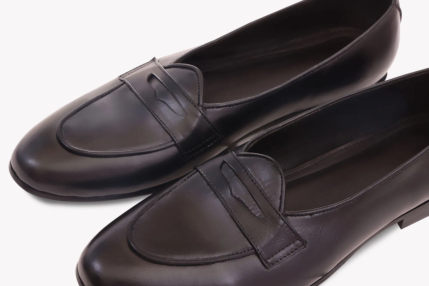 Super Low Top Black Penny Loafer