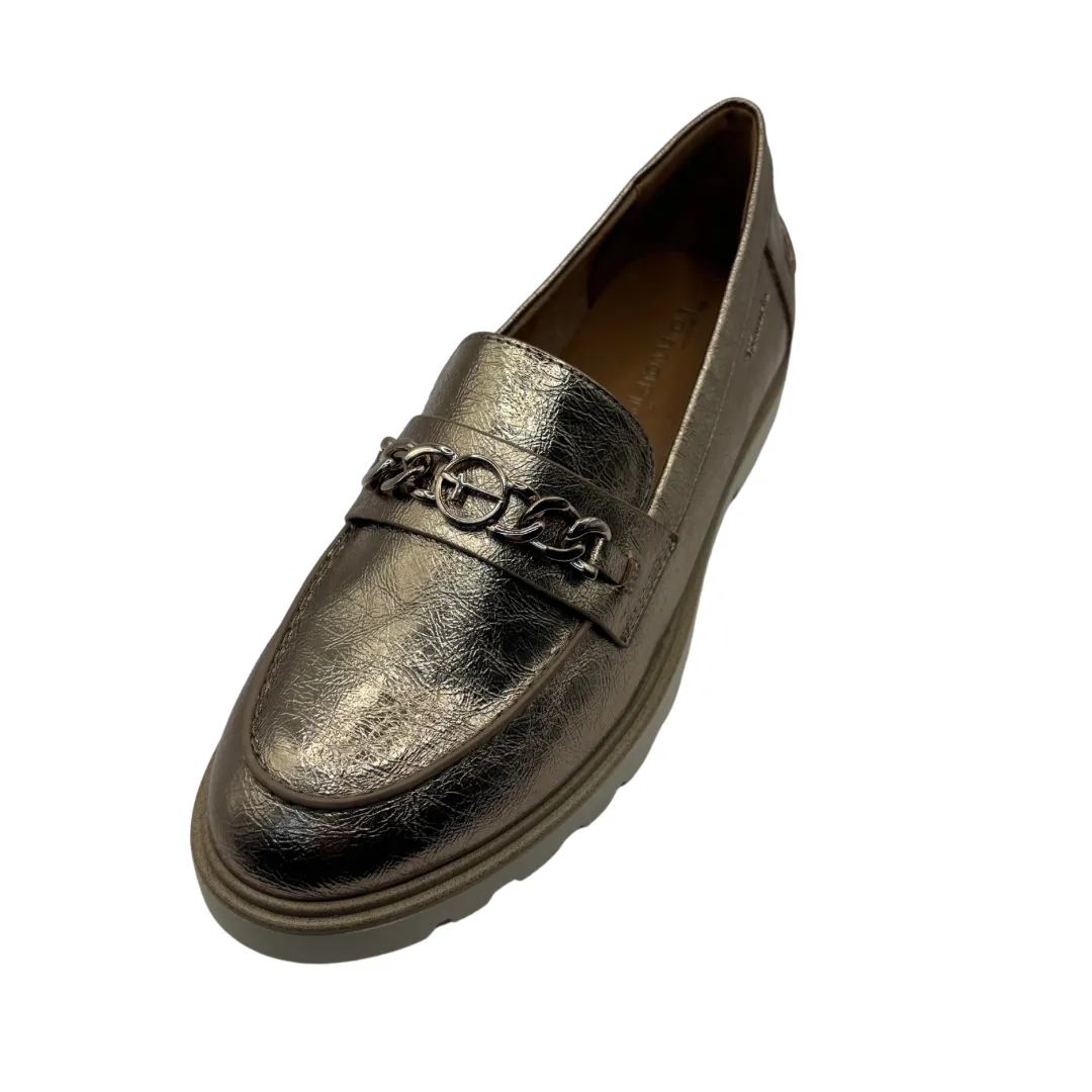 Tamaris Gold Metallic Loafer