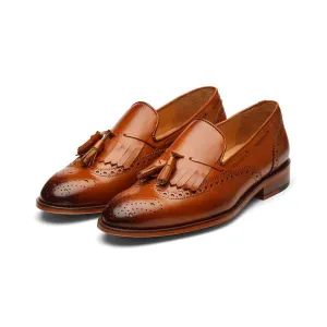 Tan Kiltie Tassel Loafer