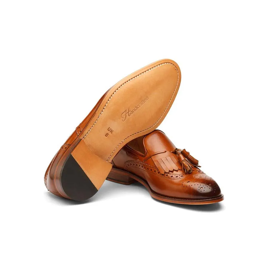Tan Kiltie Tassel Loafer