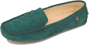 TDA Womens Comfortable Suede Leather Driving Walking Running Boat Loafers Moccasins Flats Multi Colored