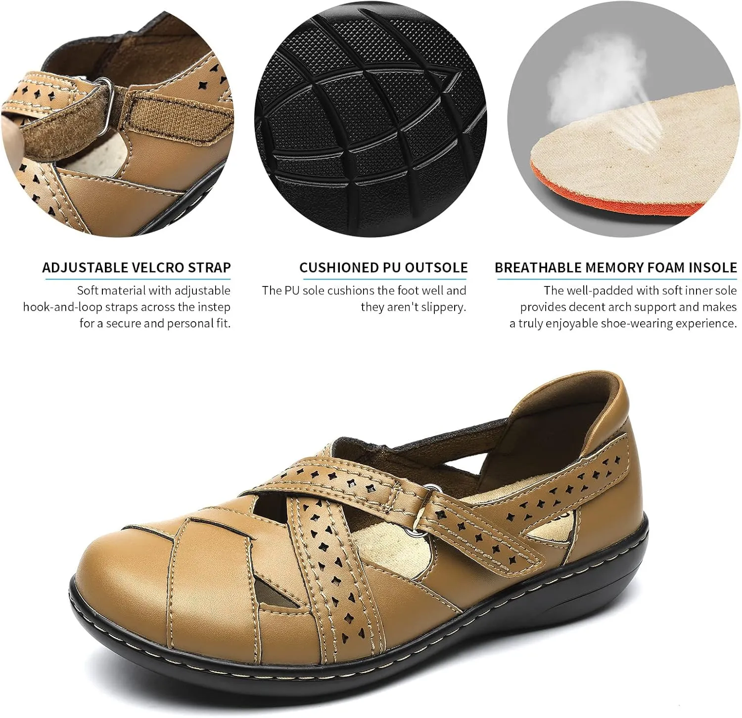 TERRIKAT Women's Casual Loafers Cute Slip On Comfort Walking Flats Leather Driving Moccasins Fashion Closed Toe Boat Shoes