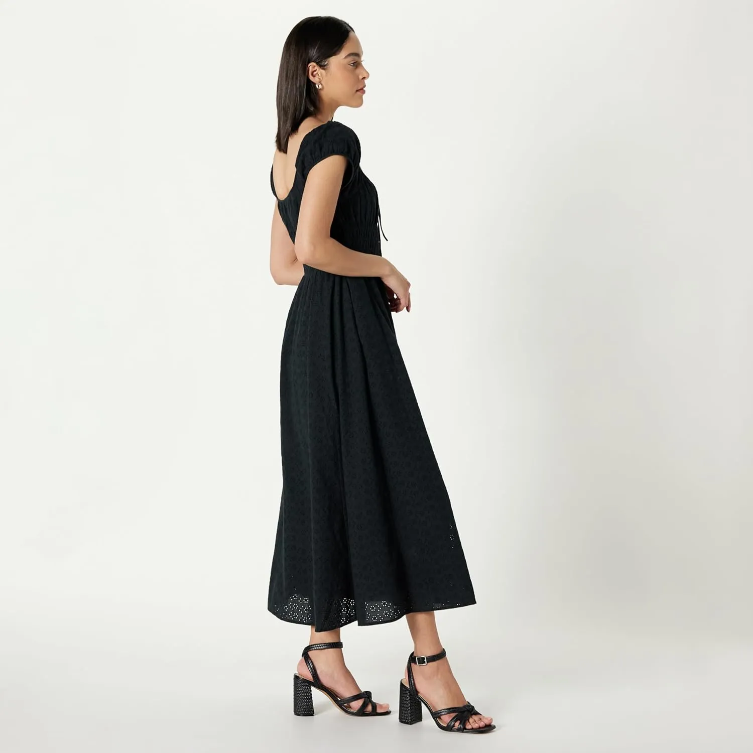 The Drop Women's Renalda Woven Chunky Heel Sandal