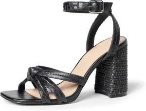 The Drop Women's Renalda Woven Chunky Heel Sandal