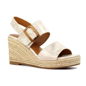 The Rochester Wedge Sandal | Beige