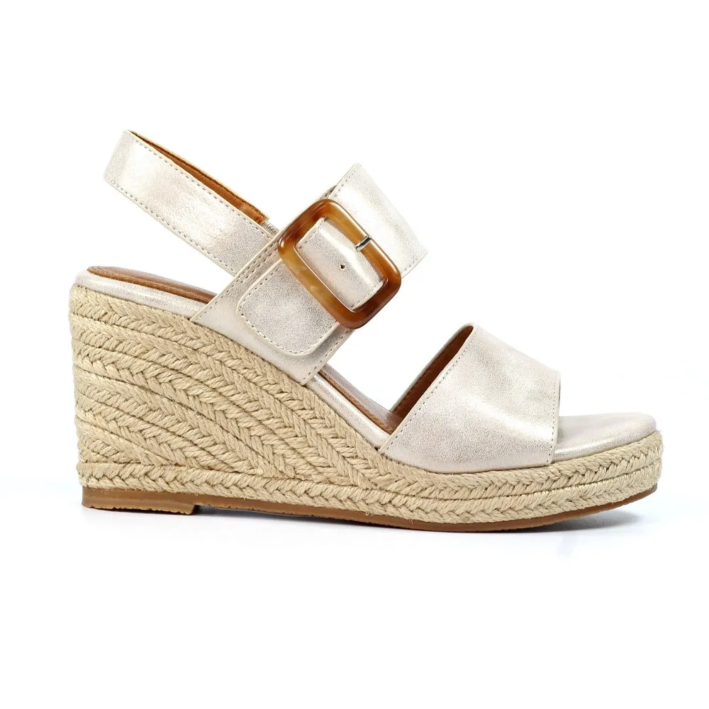 The Rochester Wedge Sandal | Beige
