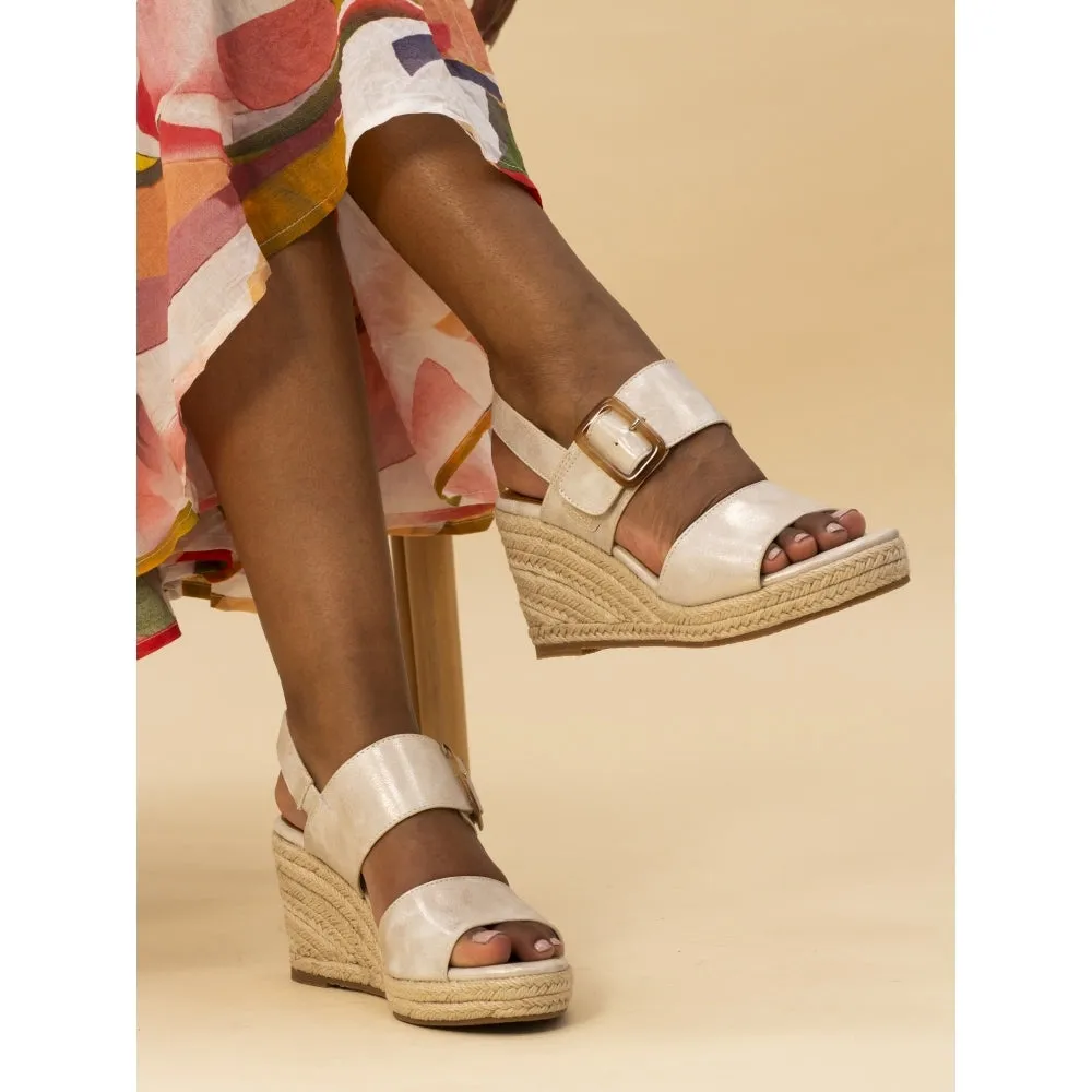The Rochester Wedge Sandal | Beige