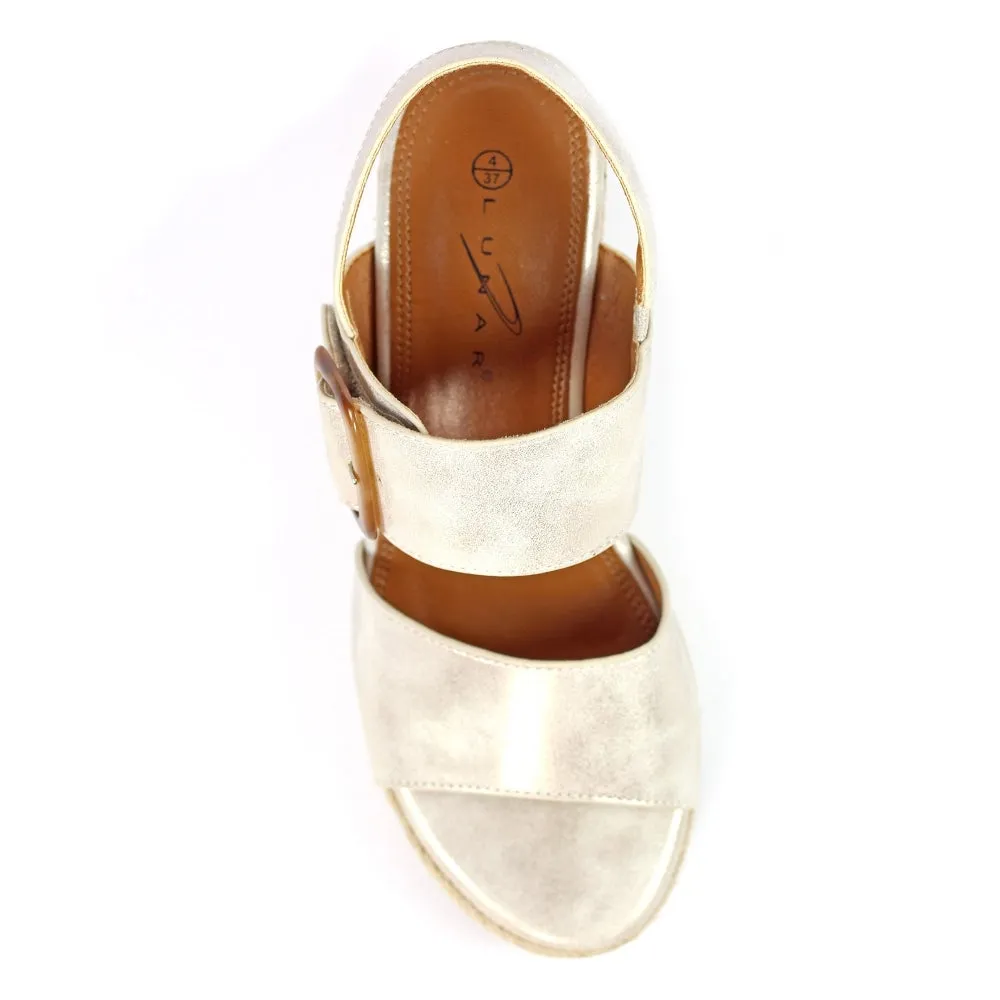 The Rochester Wedge Sandal | Beige