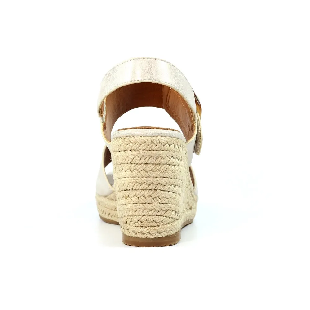 The Rochester Wedge Sandal | Beige