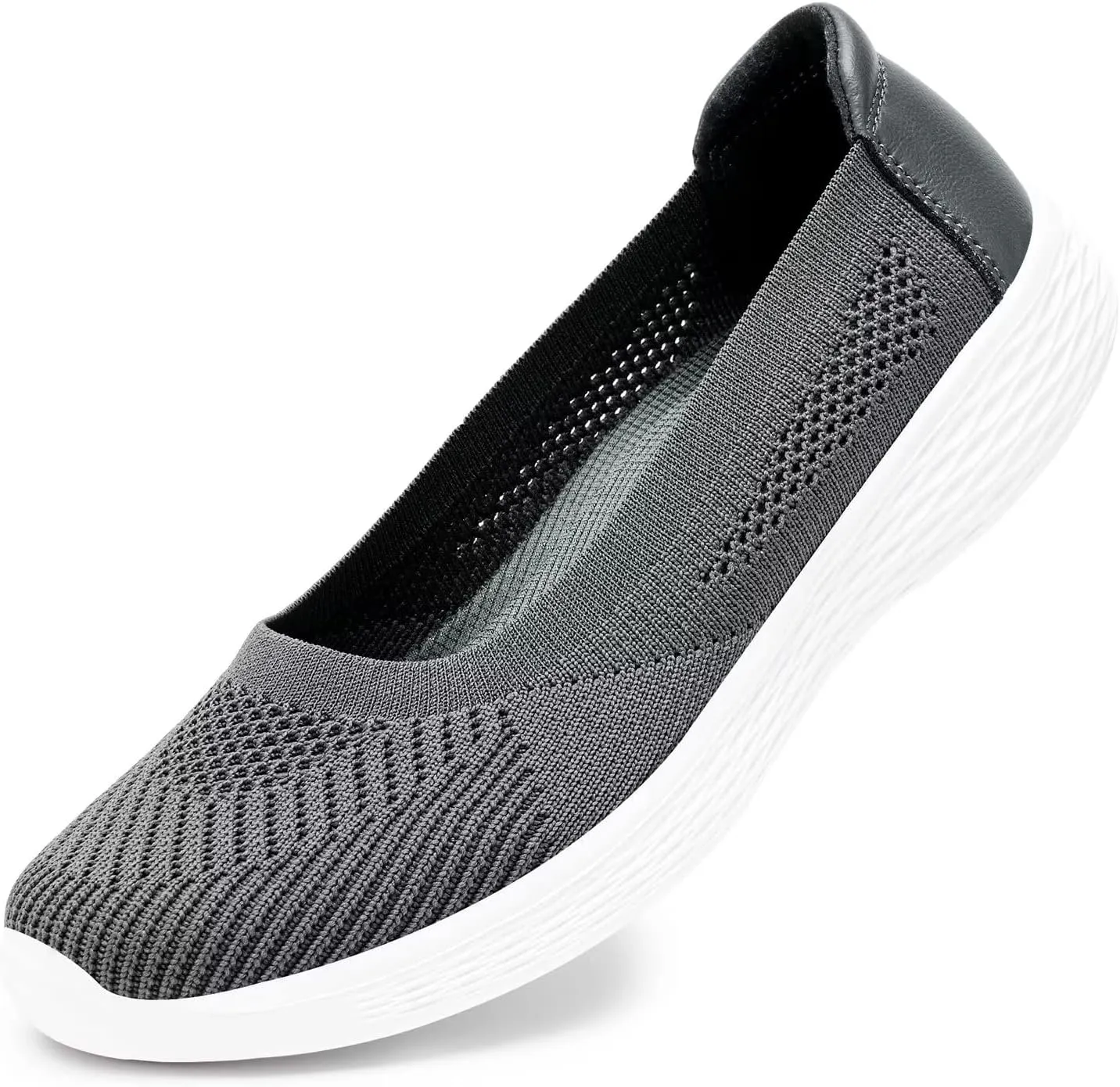 TIOSEBON Women's Comfortable Loafer Flat Foam Mesh Slip-On Walking Shoes