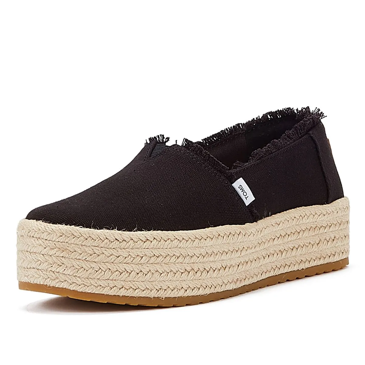 TOMS Canvas Valcia Women's Black Espadrilles