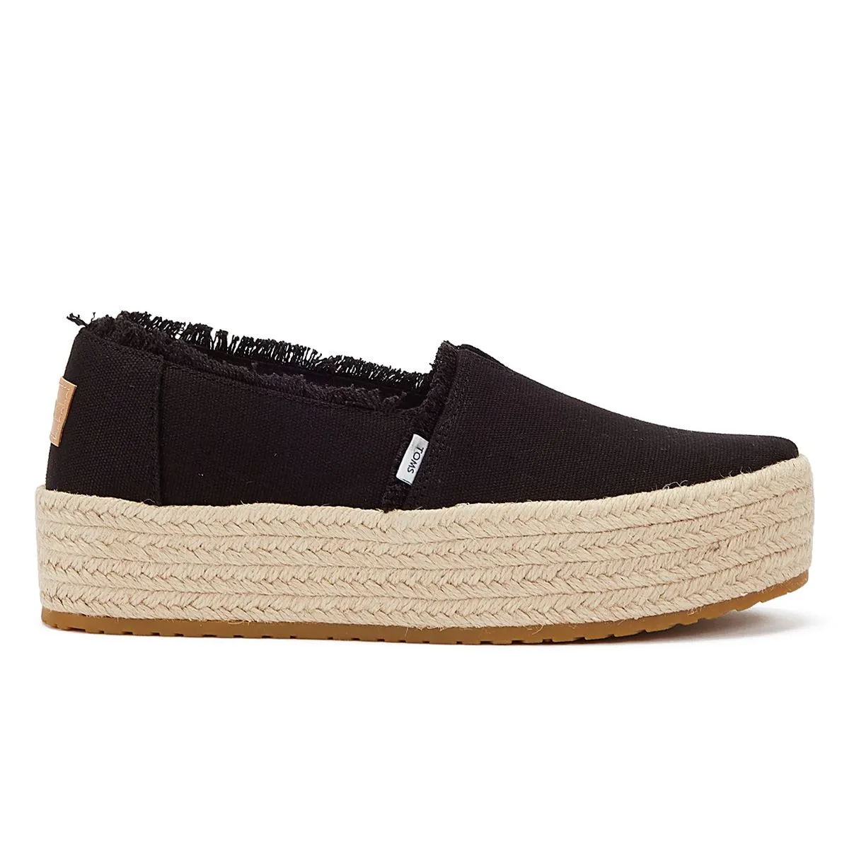 TOMS Canvas Valcia Women's Black Espadrilles