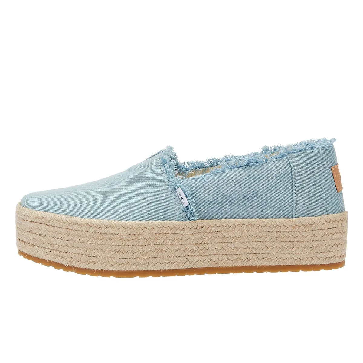 TOMS Washed Denim Valcia Pastel Blue Women's Blue Espadrilles