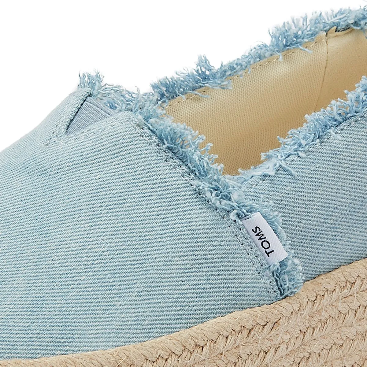 TOMS Washed Denim Valcia Pastel Blue Women's Blue Espadrilles