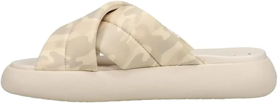 TOMS Womens Alpargata Mallow Crossover Camouflage Platform Casual Sandals Casual Low Heel 1-2" - Off White