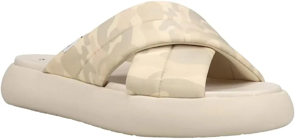 TOMS Womens Alpargata Mallow Crossover Camouflage Platform Casual Sandals Casual Low Heel 1-2" - Off White