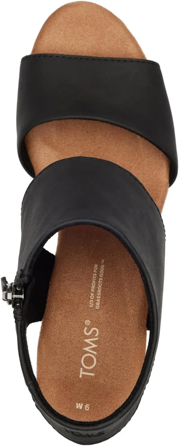 TOMS Womens Majorca Block Platform Casual Sandals Casual High Heel 3" & Up - Brown