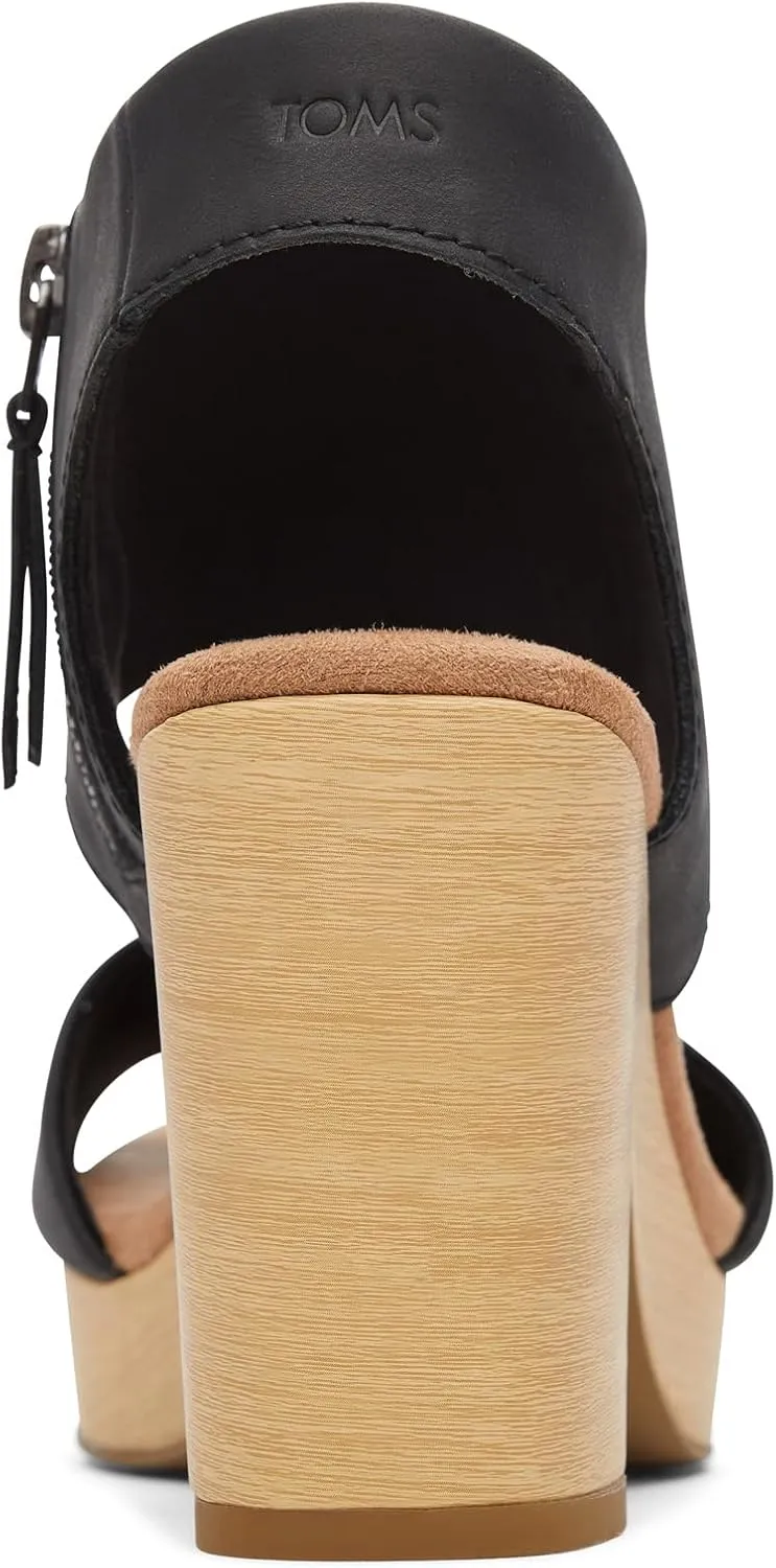 TOMS Womens Majorca Block Platform Casual Sandals Casual High Heel 3" & Up - Brown