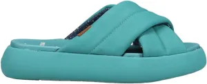 TOMS Womens X Wildfang Mallow Crossover Slide Casual Sandals Casual Low Heel 1-2" - Blue
