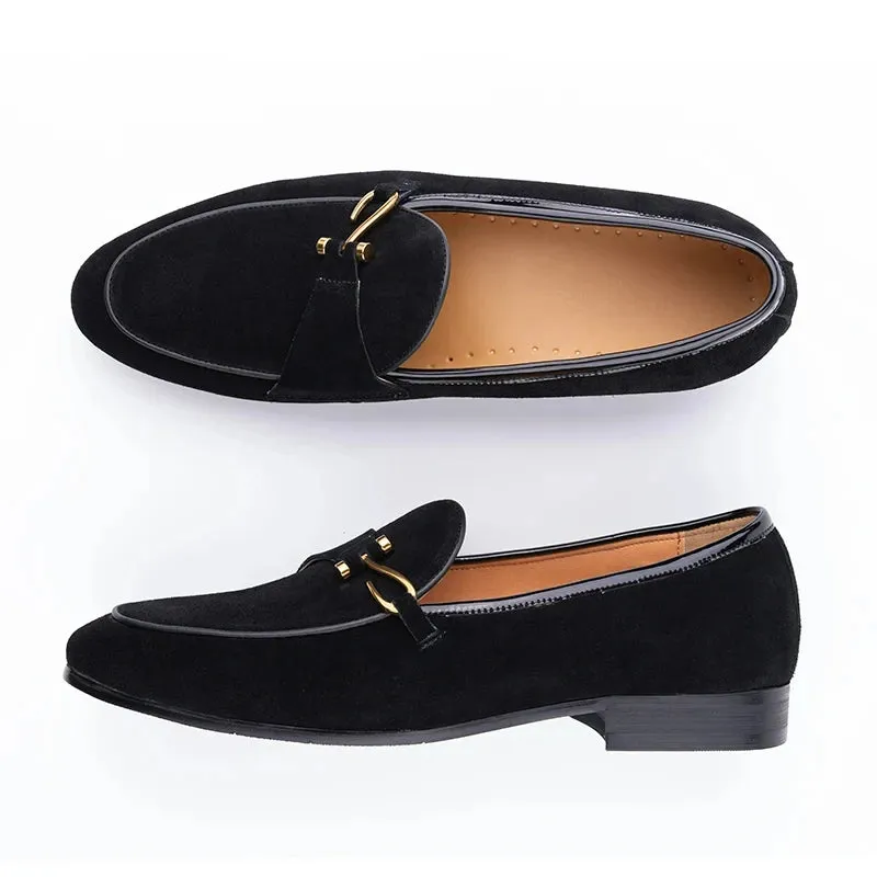 TREKHE | Suede Penny Loafer – Lightweight Style in Black, Green & Camel