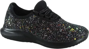 TZ Kid's Girl's Fashion Glitter Sparkle Slip On Lace Casual Walking Sneaker Shoes